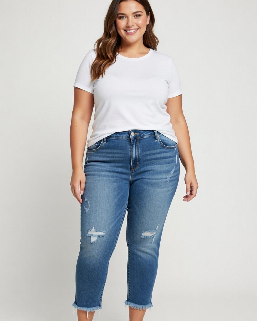 Womens Plus KanCan Distressed Skinny Jeans Size 3XL Inseam 26" Style #KC6003LM